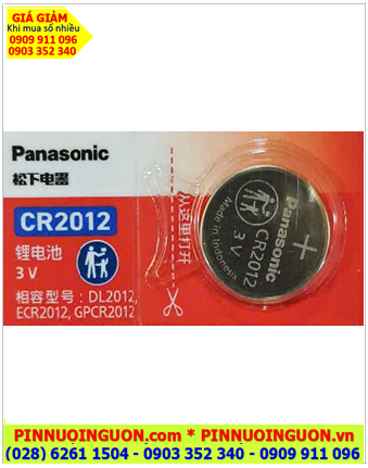 Panasonic CR2012; Panasonic CR2012 lithium 3v chính hãng _Xuất xứ Indonesia